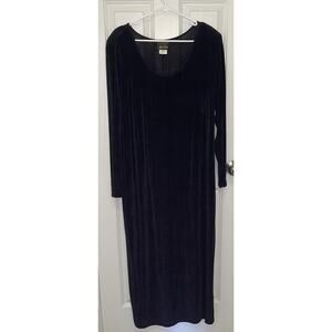 Jeffrey & Dara By Laura Fantini Vintage Black Long Sleeve Maxi‎ Dress Size 18
